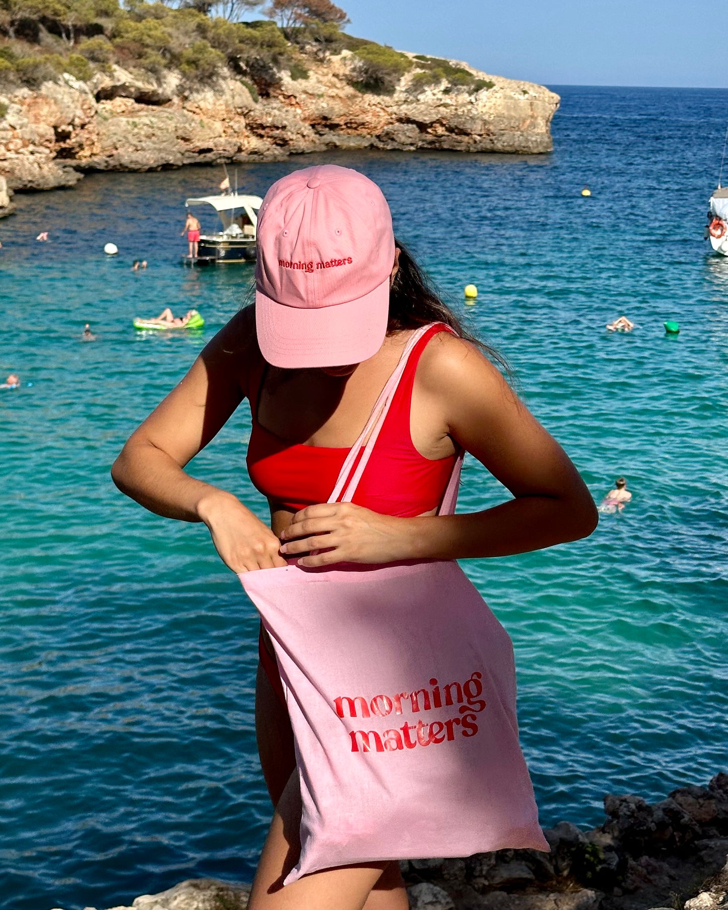 the pink cap