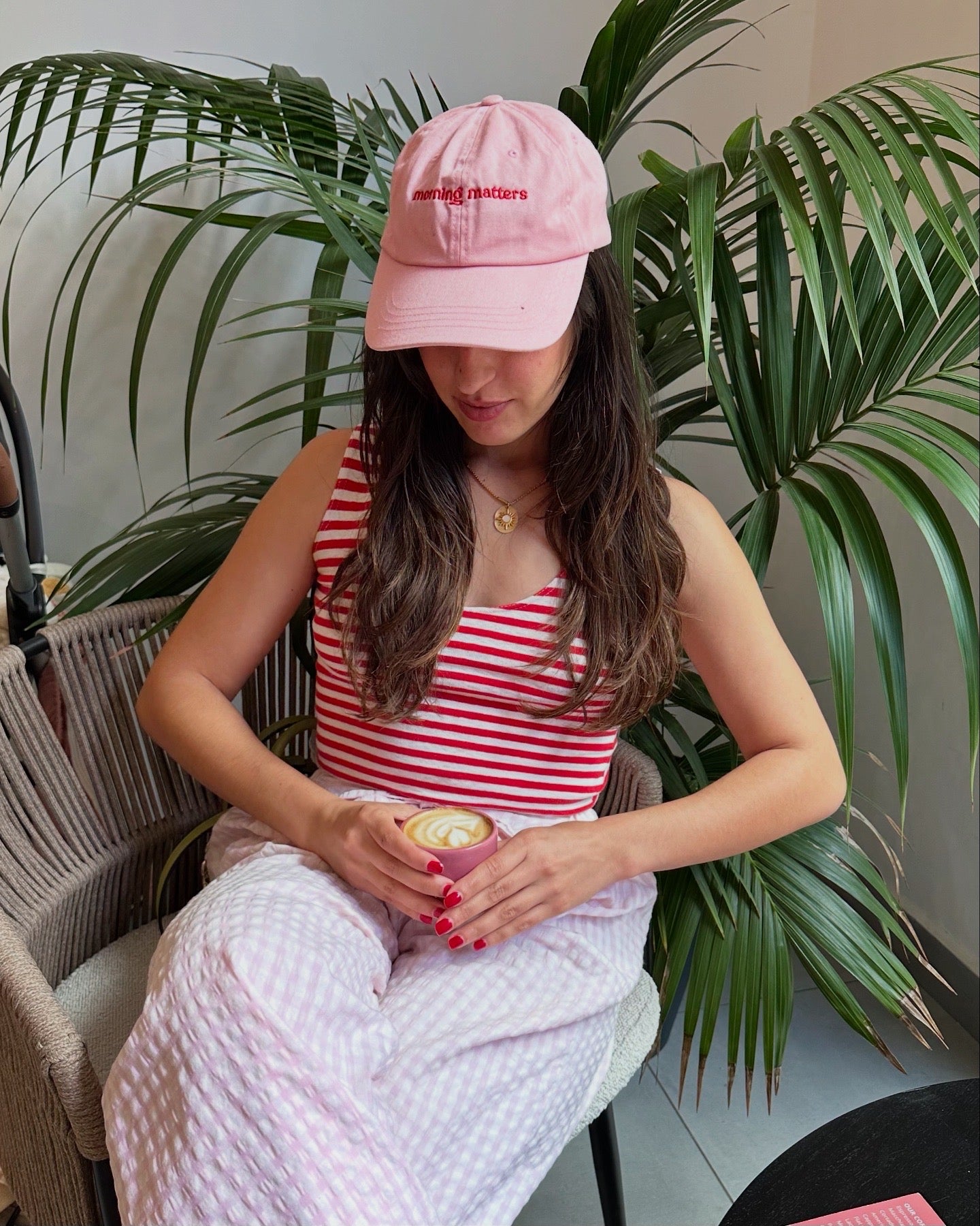 the pink cap